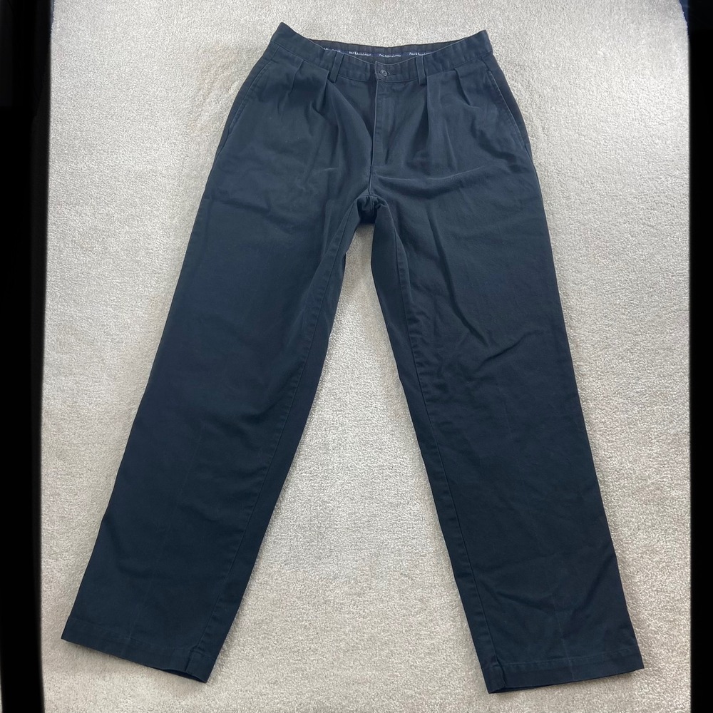 Vtg Polo Ralph Lauren Andrew Pants 34x32 (Fits 33x30) Black Pleated Made In USA